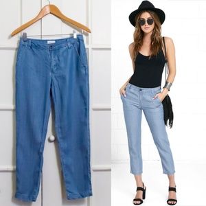 RVCA LOWLANDED BLUE CHAMBRAY PANTS